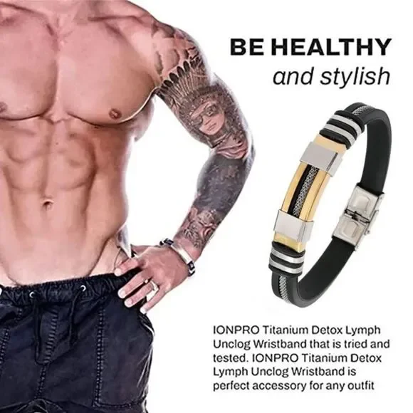 💎OS04 👫.Gorgeous Unisex Stainless Steel & Titanium Healing Bracelet - Picture 1 of 17